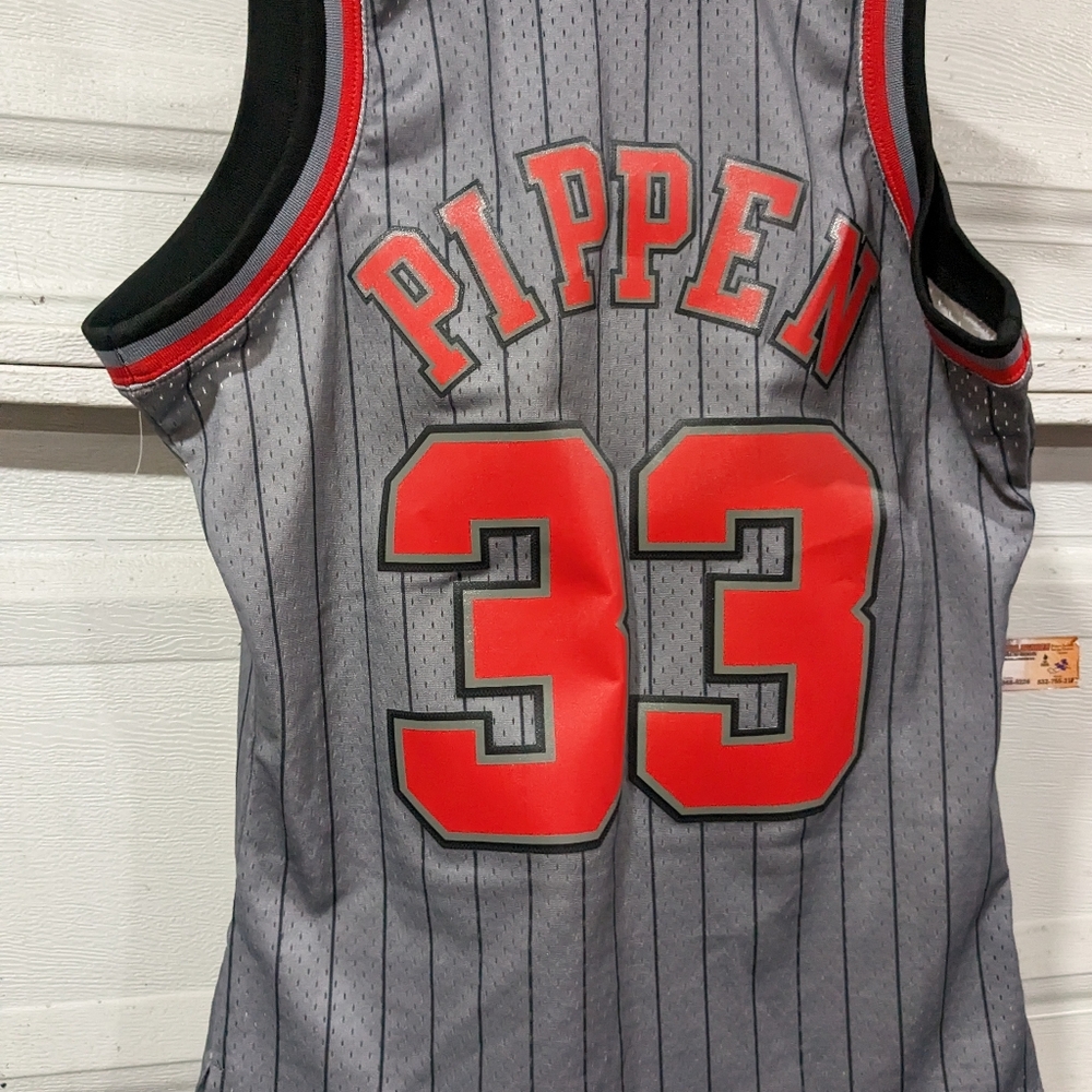 Mitchell & Ness Scottie Pippen Jersey Mens 1995 Chicago Bulls Grey HWC Swingman - Picture 6 of 14